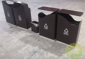 室內戶外套裝組合式不銹鋼分類垃圾桶