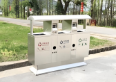 戶外公園三分類不銹鋼垃圾桶定制城市文明的綠色守護(hù)者