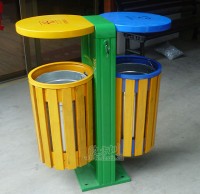 物業分類鋼木垃圾桶