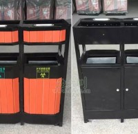 畢節公園更換鋼木分類垃圾桶 營造游園好環境