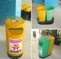 分類玻璃鋼垃圾桶，大受深圳沙井實驗學校用戶歡迎