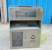 透明不銹鋼分類垃圾桶