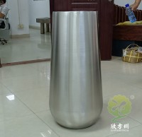 室內(nèi)酒店商場拉絲不銹鋼本色花盆