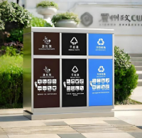 戶外社區三分類不銹鋼垃圾桶，守護潔凈起點
