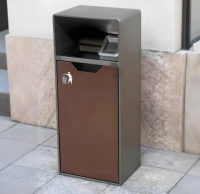 戶外抽拉式導(dǎo)軌方形垃圾桶讓公共空間煥發(fā)潔凈新顏