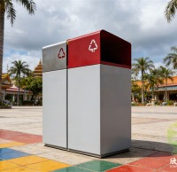 噴粉不銹鋼分類垃圾桶，定制公共空間的藝術(shù)與責(zé)任