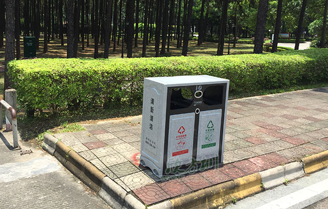 玻璃鋼仿大理石垃圾桶