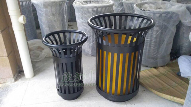 花籃鋼制垃圾桶