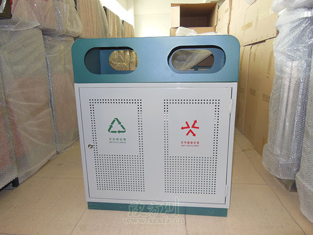 廣場鋼制垃圾桶