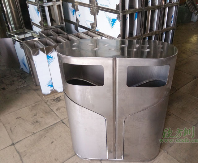 側開門分類垃圾桶半成品圖